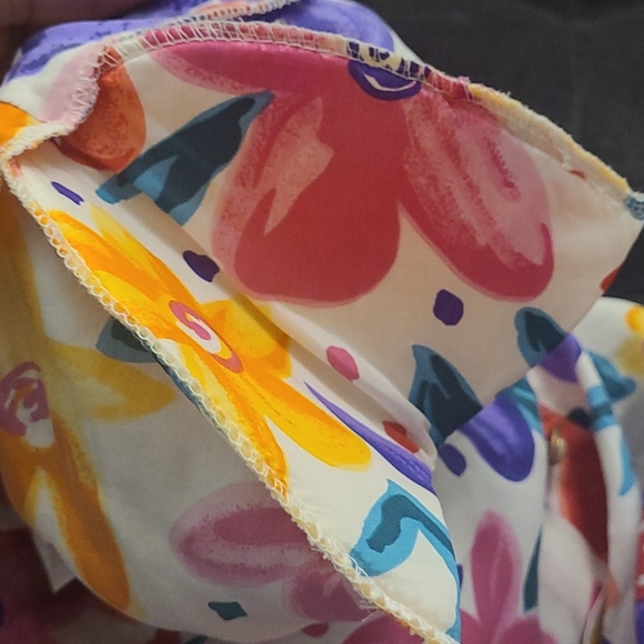 Vintage 100% silk tunic floral dress - Picture 10 of 12